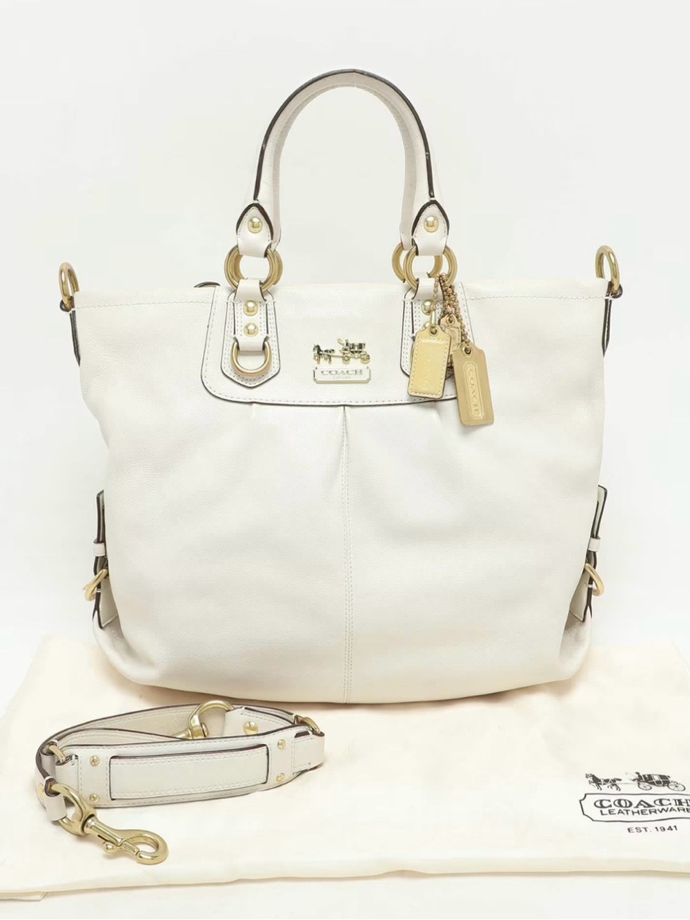 PRE-LOVED Vintage Coach Madison Julianne Leather Tote and Strap
